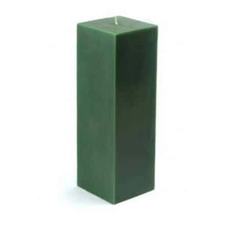 Zest Candle CPZ-158-12 3 x 9 in. Hunter Green Square Pillar Candle, 12PK CPZ-158_12